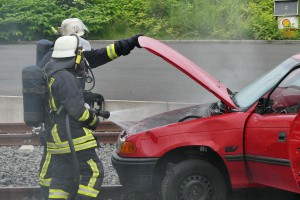 Einsatzübung PKW Brand