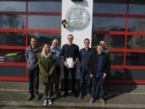 Der Vorstand begrüßt das 100. Mitglied im Förderverein.