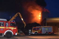 Brennt Titank in einer Halle