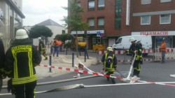 Bagger beschädigt Gasleitung