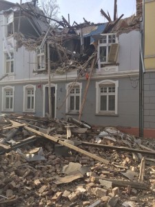 Explosion in einem Haus
