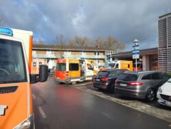 Verletzte Person nach Sturz